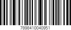 Código de barras (EAN, GTIN, SKU, ISBN): '7898410040951'