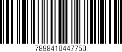 Código de barras (EAN, GTIN, SKU, ISBN): '7898410447750'