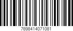 Código de barras (EAN, GTIN, SKU, ISBN): '7898414071081'
