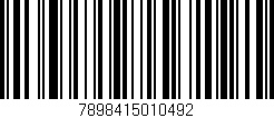 Código de barras (EAN, GTIN, SKU, ISBN): '7898415010492'