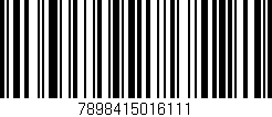 Código de barras (EAN, GTIN, SKU, ISBN): '7898415016111'