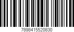 Código de barras (EAN, GTIN, SKU, ISBN): '7898415520830'