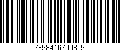 Código de barras (EAN, GTIN, SKU, ISBN): '7898416700859'