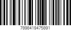 Código de barras (EAN, GTIN, SKU, ISBN): '7898419475891'