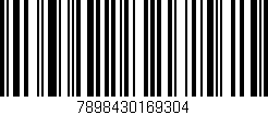 Código de barras (EAN, GTIN, SKU, ISBN): '7898430169304'