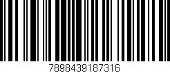 Código de barras (EAN, GTIN, SKU, ISBN): '7898439187316'