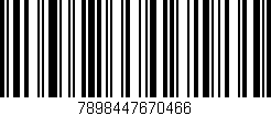 Código de barras (EAN, GTIN, SKU, ISBN): '7898447670466'