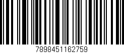 Código de barras (EAN, GTIN, SKU, ISBN): '7898451162759'