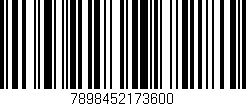 Código de barras (EAN, GTIN, SKU, ISBN): '7898452173600'