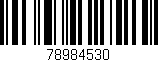 Código de barras (EAN, GTIN, SKU, ISBN): '78984530'