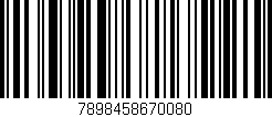 Código de barras (EAN, GTIN, SKU, ISBN): '7898458670080'