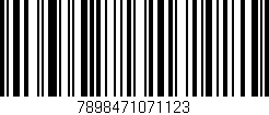 Código de barras (EAN, GTIN, SKU, ISBN): '7898471071123'