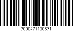 Código de barras (EAN, GTIN, SKU, ISBN): '7898471190671'
