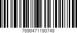 Código de barras (EAN, GTIN, SKU, ISBN): '7898471190749'