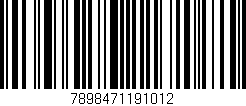 Código de barras (EAN, GTIN, SKU, ISBN): '7898471191012'
