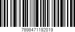 Código de barras (EAN, GTIN, SKU, ISBN): '7898471192019'