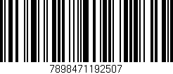 Código de barras (EAN, GTIN, SKU, ISBN): '7898471192507'