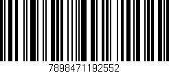 Código de barras (EAN, GTIN, SKU, ISBN): '7898471192552'