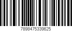 Código de barras (EAN, GTIN, SKU, ISBN): '7898475339625'