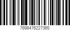 Código de barras (EAN, GTIN, SKU, ISBN): '7898476227365'