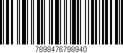 Código de barras (EAN, GTIN, SKU, ISBN): '7898476798940'
