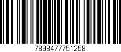Código de barras (EAN, GTIN, SKU, ISBN): '7898477751258'