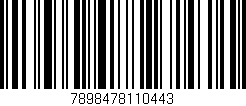 Código de barras (EAN, GTIN, SKU, ISBN): '7898478110443'
