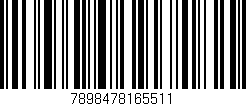 Código de barras (EAN, GTIN, SKU, ISBN): '7898478165511'