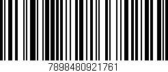 Código de barras (EAN, GTIN, SKU, ISBN): '7898480921761'