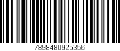 Código de barras (EAN, GTIN, SKU, ISBN): '7898480925356'