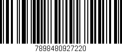 Código de barras (EAN, GTIN, SKU, ISBN): '7898480927220'
