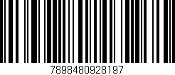 Código de barras (EAN, GTIN, SKU, ISBN): '7898480928197'