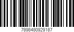 Código de barras (EAN, GTIN, SKU, ISBN): '7898480929187'