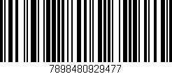 Código de barras (EAN, GTIN, SKU, ISBN): '7898480929477'
