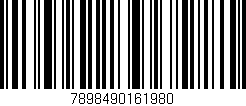 Código de barras (EAN, GTIN, SKU, ISBN): '7898490161980'