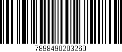 Código de barras (EAN, GTIN, SKU, ISBN): '7898490203260'