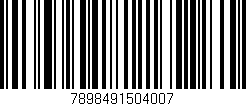 Código de barras (EAN, GTIN, SKU, ISBN): '7898491504007'