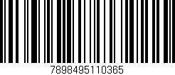 Código de barras (EAN, GTIN, SKU, ISBN): '7898495110365'