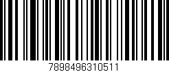 Código de barras (EAN, GTIN, SKU, ISBN): '7898496310511'