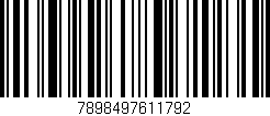 Código de barras (EAN, GTIN, SKU, ISBN): '7898497611792'
