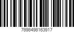 Código de barras (EAN, GTIN, SKU, ISBN): '7898498163917'