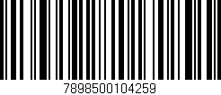 Código de barras (EAN, GTIN, SKU, ISBN): '7898500104259'