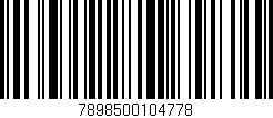 Código de barras (EAN, GTIN, SKU, ISBN): '7898500104778'