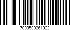 Código de barras (EAN, GTIN, SKU, ISBN): '7898500261822'