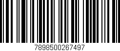 Código de barras (EAN, GTIN, SKU, ISBN): '7898500267497'