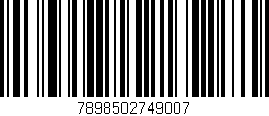 Código de barras (EAN, GTIN, SKU, ISBN): '7898502749007'