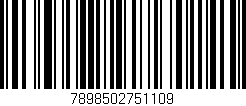 Código de barras (EAN, GTIN, SKU, ISBN): '7898502751109'
