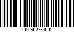 Código de barras (EAN, GTIN, SKU, ISBN): '7898502758092'