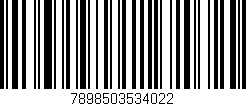 Código de barras (EAN, GTIN, SKU, ISBN): '7898503534022'