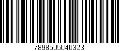Código de barras (EAN, GTIN, SKU, ISBN): '7898505040323'